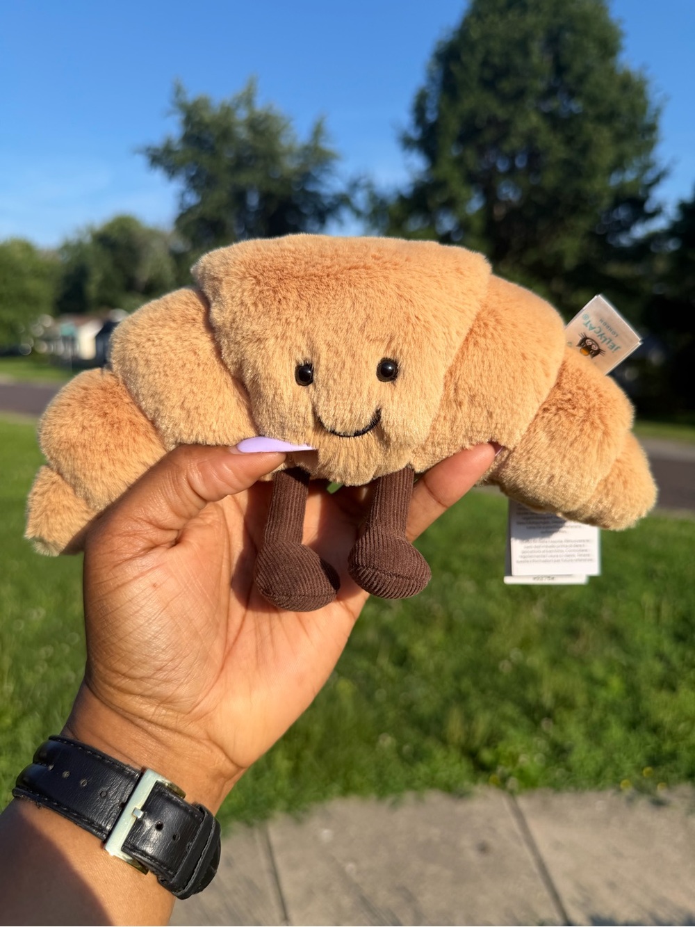 Jellycat Tan Croissant Plush with Tag